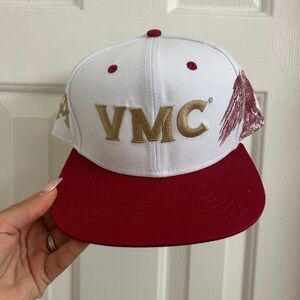 VMC Tequila Hat White Maroon Viva Mexico Cabrones Eagle Graphic Canelo Cap